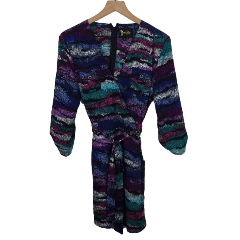 Yumi Kim Multicolor Belted Dress – Size Large (NWT)